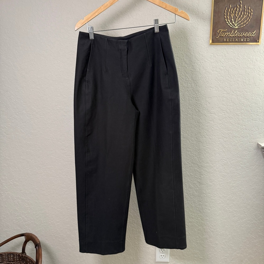 Lululemon Size 4 Black High Rise Wide Leg Cropped‎ Pants LW5FWBS